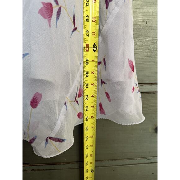 Tulips 90s Vintage Slip Purple Midi dress lavender S Flower Spring Floral Y2K - Picture 7 of 11